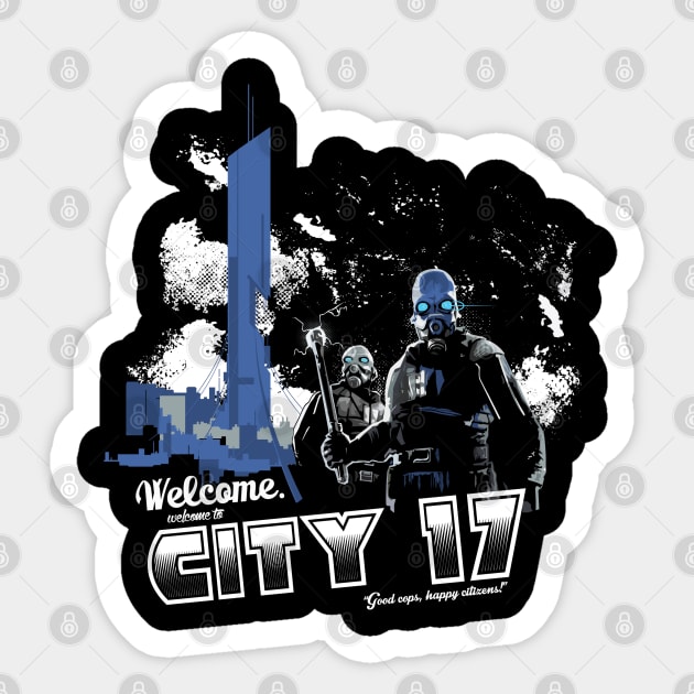 Welcome to City 17 Sticker by rustenico